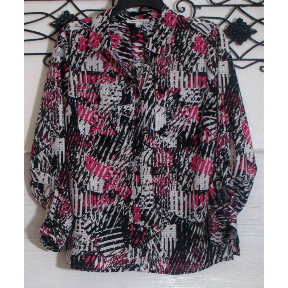 Studio Works Women's Top Size S Long Sleeve Multicolored